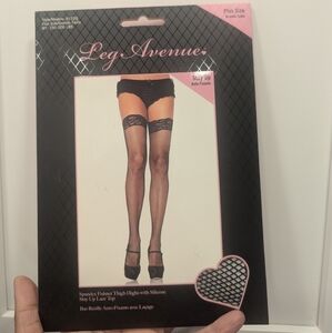 Leg Avenue Fishnet Thigh Highs for Plus Size NIP (never used)